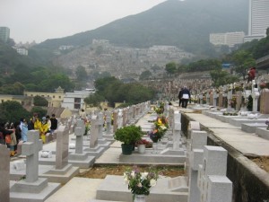 view from lower cemetery