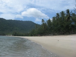 an empty beach in thailand? who would have thought